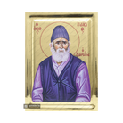 St Paisios Athonite Greek Orthodox Wood Icon with Gilding Effect