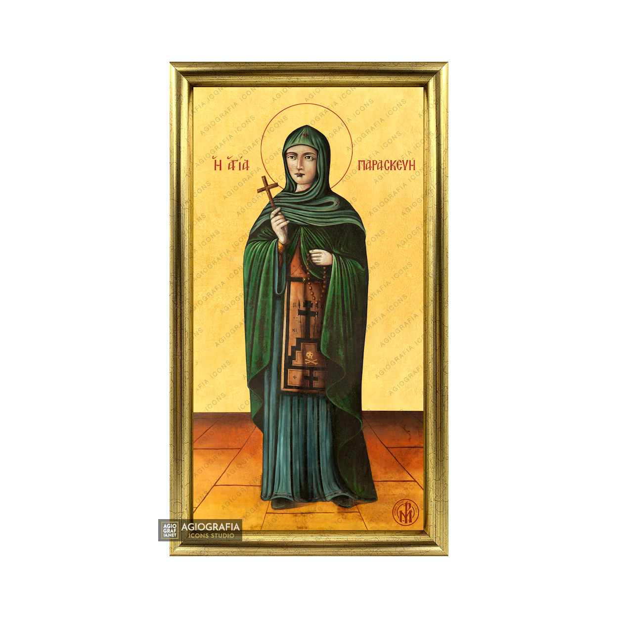 22k St Paraskeva - Exclusive Framed Gold Leaf Orthodox Icon