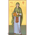 22k St Paraskeva - Gold Leaf Background Christian Orthodox Icon