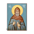 St Patapios Greek Orthodox Icon with Blue Background