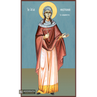 St Photini the Samaritan Woman Greek Icon Wood Blue Background