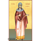 22k St Photini Samaritan Woman - Gold Leaf Background Orthodox Icon