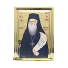 St Porphyrios Eastern Christian Wood Icon with Gilding Effect