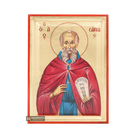 Saint Savvas the Sanctified Orthodox Icon with Gold Leaves