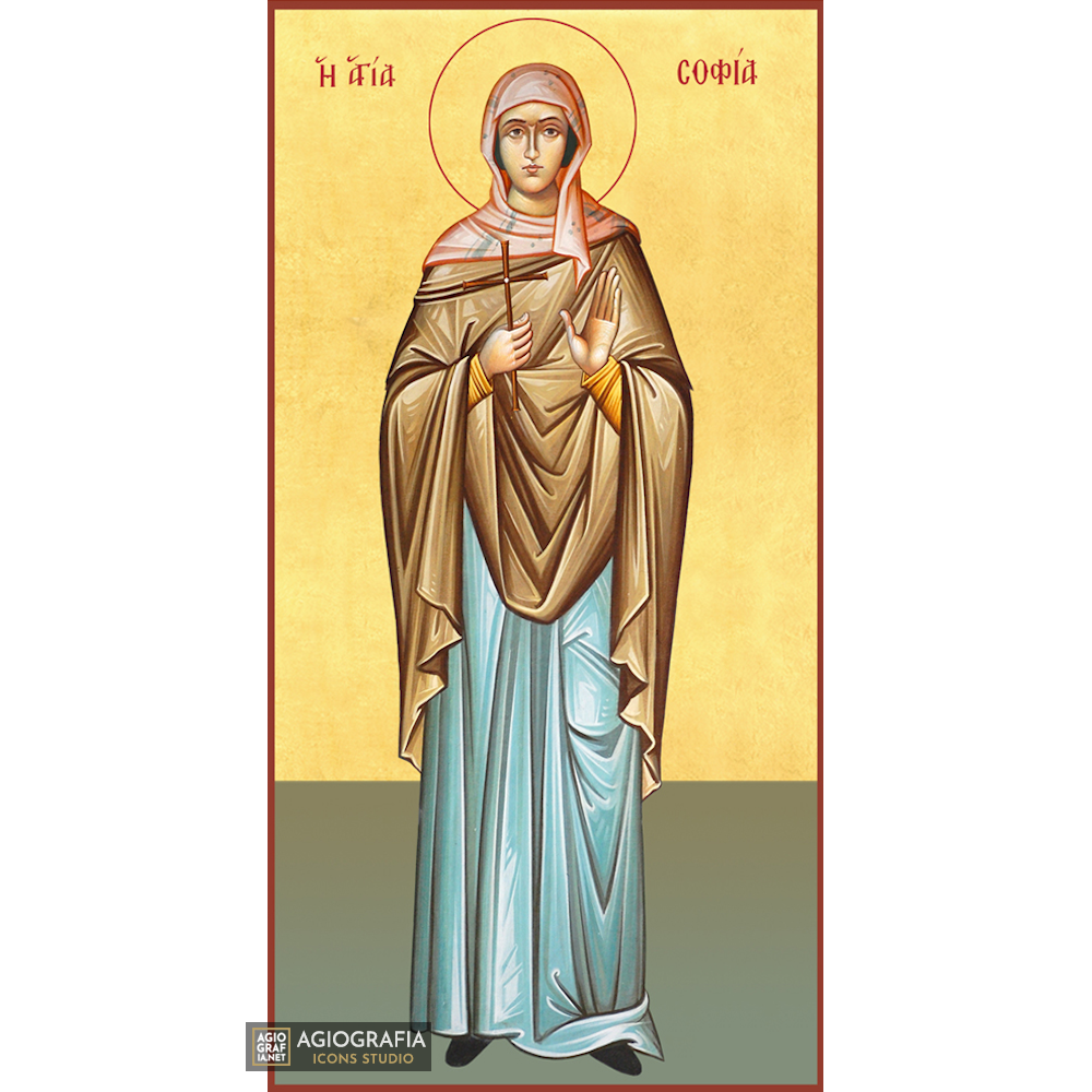 22k St Sophia - Gold Leaf Background Christian Orthodox Icon
