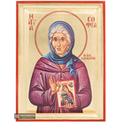 Saint Sophia of Klisoura Christian Orthodox Icon with Gold Leaves
