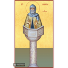 22k St Symeon the Stylite - Gold Leaf Background Orthodox Icon