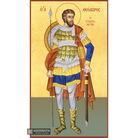22k St Theodore Stratelate - Gold Leaf Background Orthodox Icon