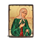 St Xenia Christian Russian Orthodox Icon on Wood with Gold Leaf