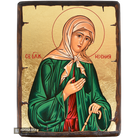 St Xenia Christian Russian Orthodox Icon on Wood with Gold Leaf