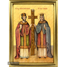 22k Sts Constantine & Helen - Exclusive Framed Gold Leaf Greek Icon