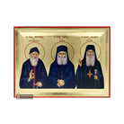 Saints Paisios - Porphyrios - Jacob Orthodox Wood Icon with Gold Leaf