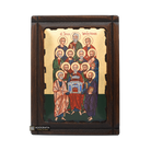 The 12 Holy Apostles Greek Orthodox Wood Icon with Gold Leaf