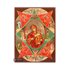 Theotokos the Unburnt Bush Christian Icon with Matte Gold Leaves