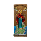 Virgin Mary of Mount Athos Orthodox Gold Print Icon on Carved Wood