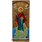 Virgin Mary of Mount Athos Orthodox Gold Print Icon on Carved Wood