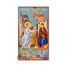 Annunciation of Theotokos Orthodox Icon with Blue Background