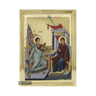Annunciation of the Theotokos Christian Icon Wood with Gilding Effect