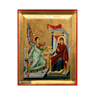 Annunciation of the Theotokos Orthodox Icon on Wood with Gold Leaf