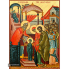 22k Virgin Mary Entry to Temple - Exclusive Mt Athos Gold Leaf Icon