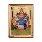 Virgin Mary the Fountain of Life Greek Icon with Gold Leaf