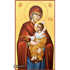 22k Theotokos Holding Christ - Gold Leaf Background Orthodox Icon