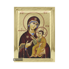 Virgin Mary the Keeper of the Gate (Portaitissa) Icon with Gold Leaf