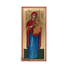 Virgin Mary Portaitissa Mount Athos Orthodox Wood Icon with Gold Leaf