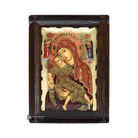 Virgin Mary of Kykkou Byzantine Orthodox Wood Icon with Gold Leaf