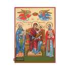 Virgin Mary Oikonomissa Gold Print Icon with Aged Gold Foil