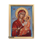 Virgin Mary the Healer Greek Orthodox Wood Icon with Gold Leaf