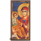Virgin Mary with Three Hands Christian Icon with Aged Gold Leaves