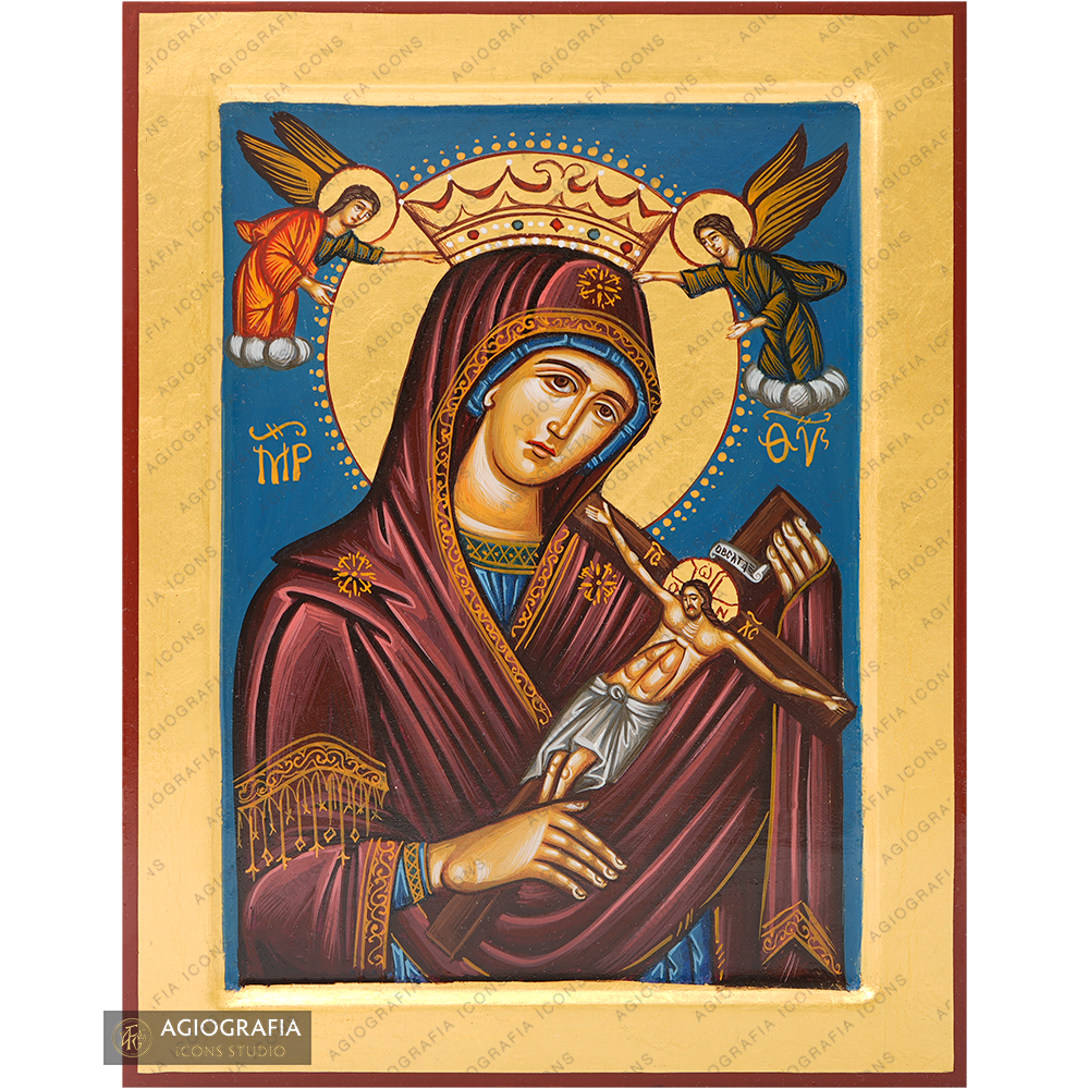 24k Virgin Mary of Charos Handwritten Orthodox Icon