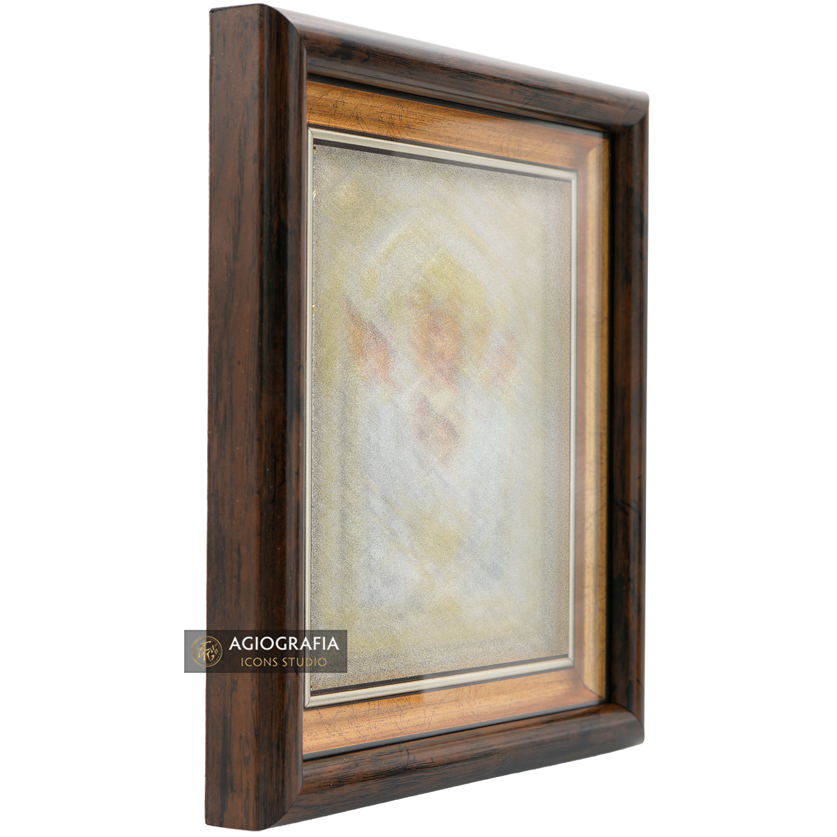 A framed museum edition from the side