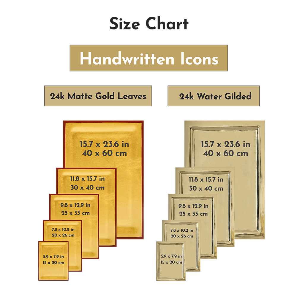 Size chart — San Paisios l’Athonita [Fatto a mano]