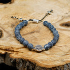 Agate [Black] Sterling Silver Christian Woman Bracelet