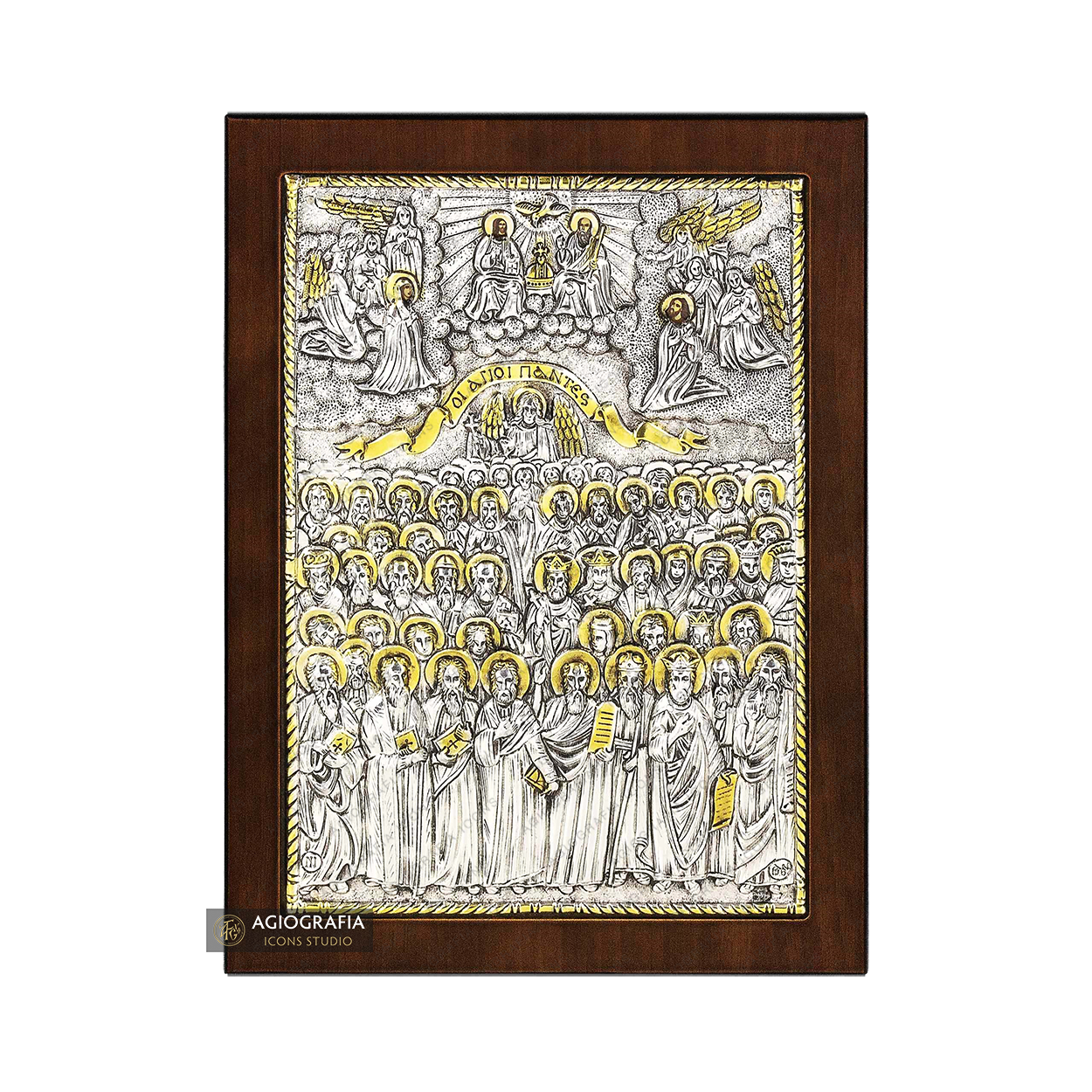 All Saints Christian Christian Orthodox Silver Plated Icon