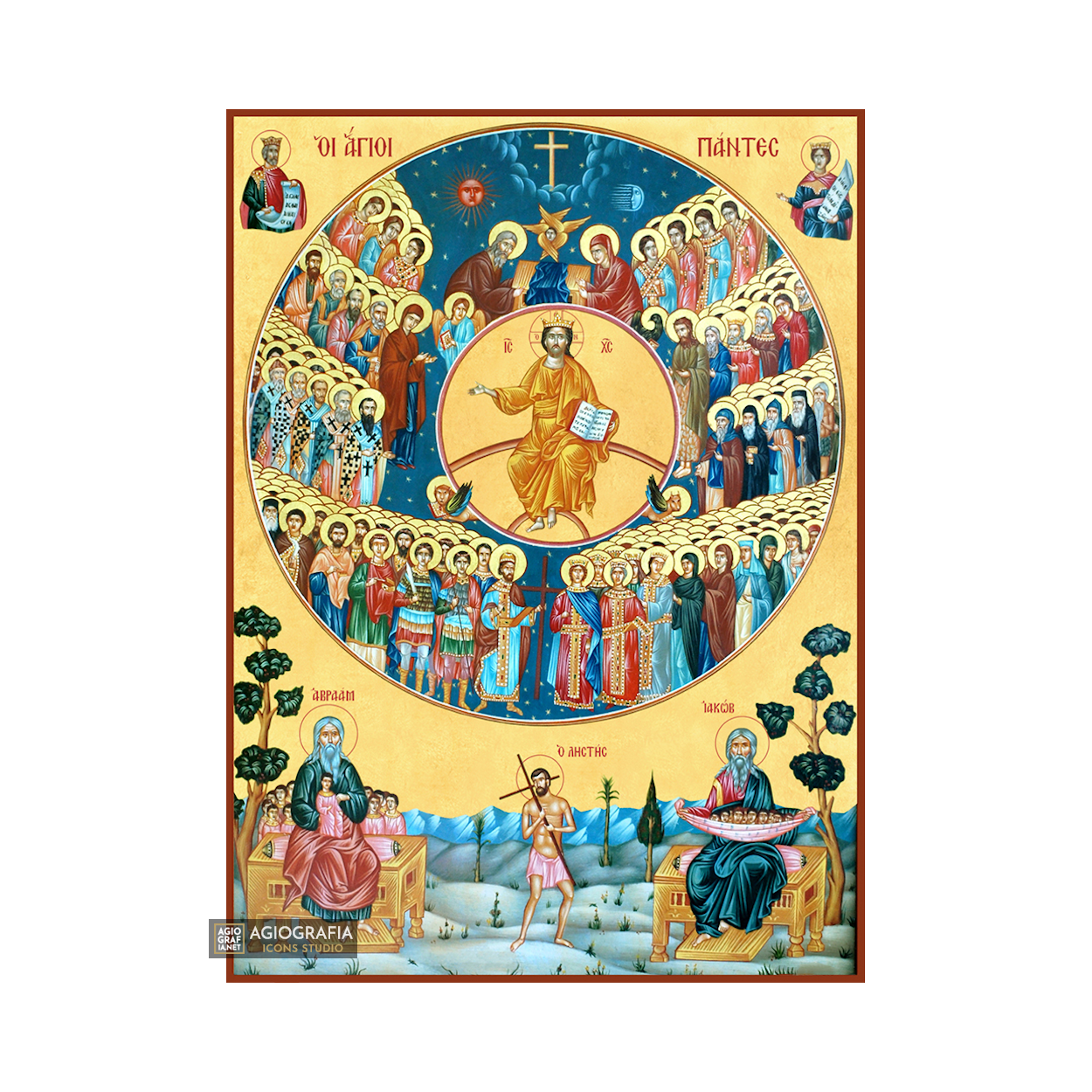 22k All Saints - Gold Leaf Background Christian Orthodox Icon
