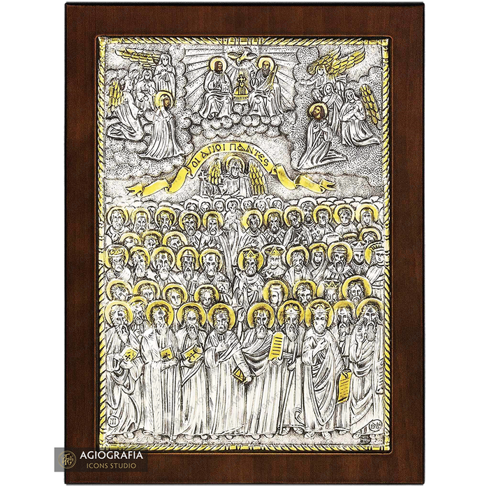 All Saints Christian Christian Orthodox Silver Plated Icon
