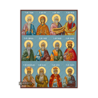 Ancestors of Jesus Christian Orthodox Icon with Blue Background