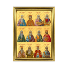 Ancestors of Jesus Christ Framed Christian Orthodox Wood Icon with 22 karats Gold Leaf