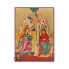 Annunciation of Theotokos Gold Print Icon with Aged Gold Foil