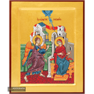 24k Annunciation of Theotokos Handwritten Icon with Gold Leaves
