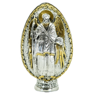 Archangels Michael and Gabriel Pure Silver and 24k Gold Plated Egg