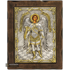 Archangel Michael Pure Silver and 24k Gold Plated Christian Icon