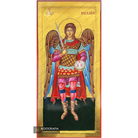 24k Archangel Michael Handwritten Gold Leaves Orthodox Icon