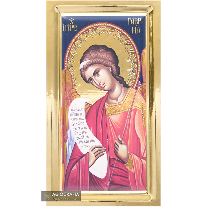 Archange Gabriel icône grecque orthodoxe avec effet de dorure
