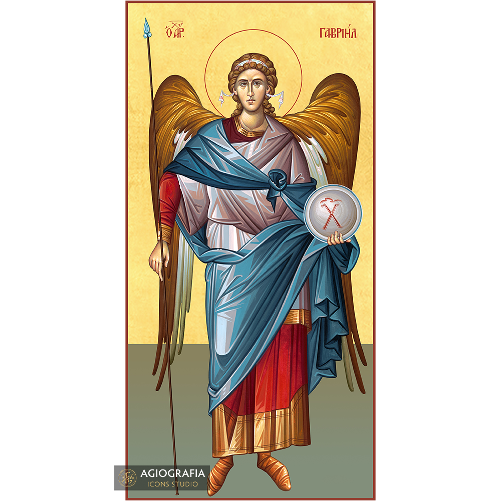 22k Archangel Gabriel - Gold Leaf Christian Orthodox Icon