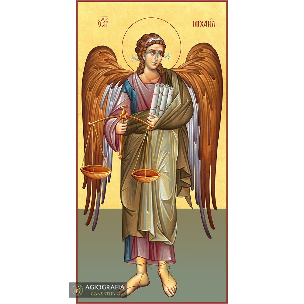 22k Archangel Michael - Gold Leaf Christian Orthodox Icon