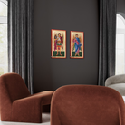 Set of Archangels Michael and Gabriel Icons with Gold Leaf